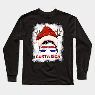 Costa Rica girl, Costa Rican Christmas gift , Regalo Navidad Costa Rica Long Sleeve T-Shirt